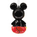 Decorative ornament shaped like a character with black ears and red body on a white background