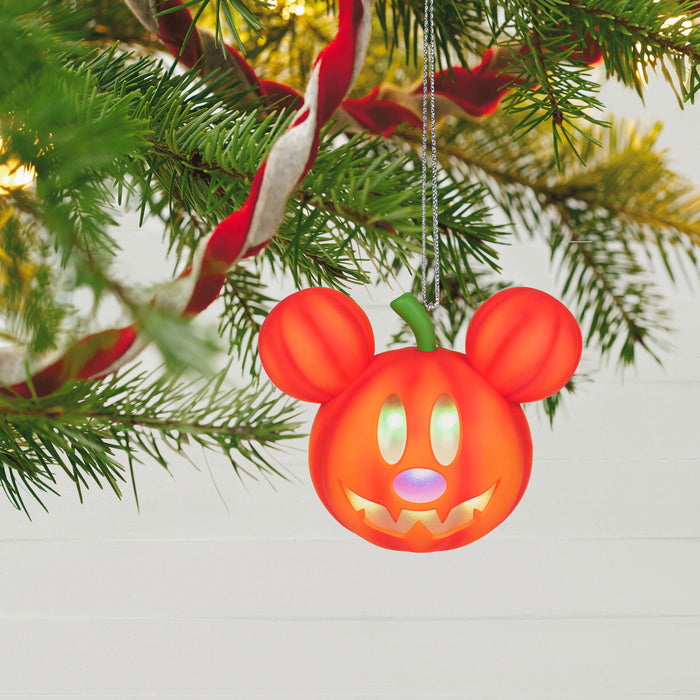 Disney Mickey Mouse Mysterious Mickey Jack-o'-Lantern 2023 Ornament With Light