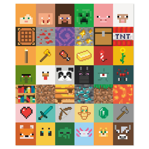 Minecraft Game Icons Throw Blanket