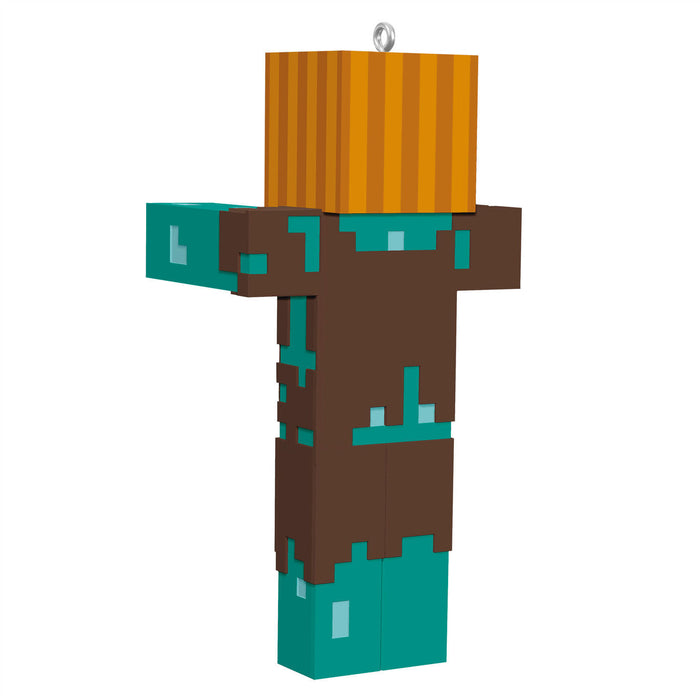 Minecraft Drowned With Carved Pumpkin 2024 Ornament