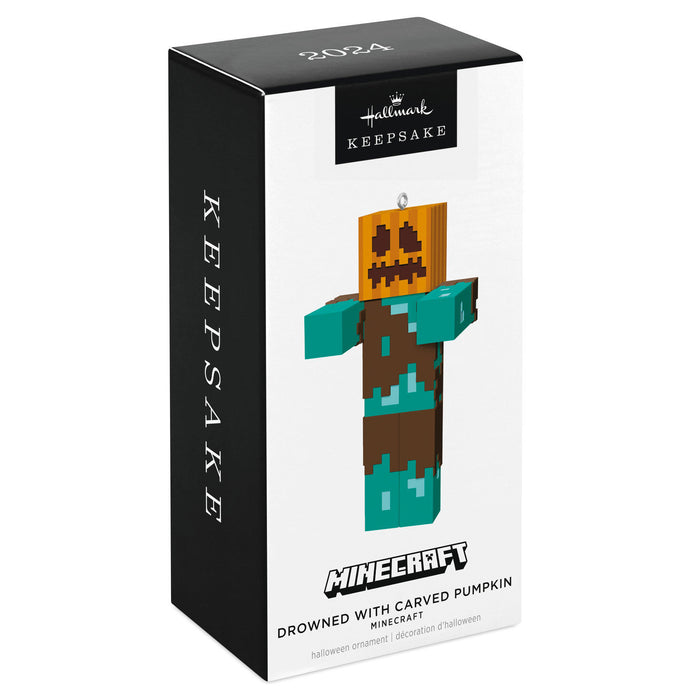 Minecraft Drowned With Carved Pumpkin 2024 Ornament