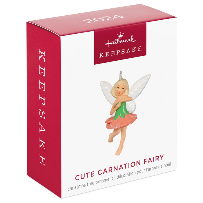 Mini Cute Carnation Fairy 2024 Ornament