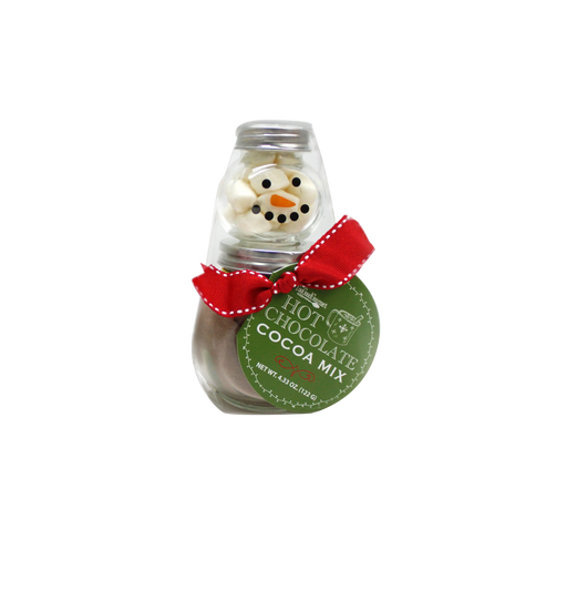 Mini Snowman Jar Cocoa Set red scarf