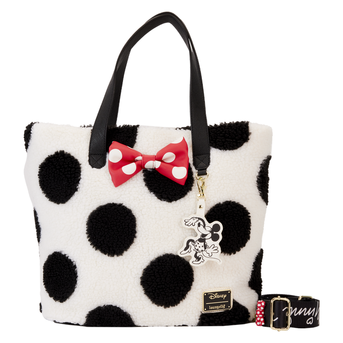 Minnie Mouse Rocks the Dots Classic Sherpa Tote Bag by Loungefly