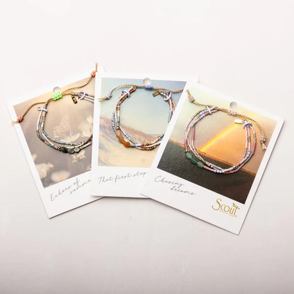 Mixed Media Bracelet - Heart/Rose Quartz/Silver