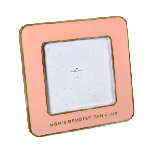 Mom's Fan Club Coral Enamel Picture Frame, 4x4