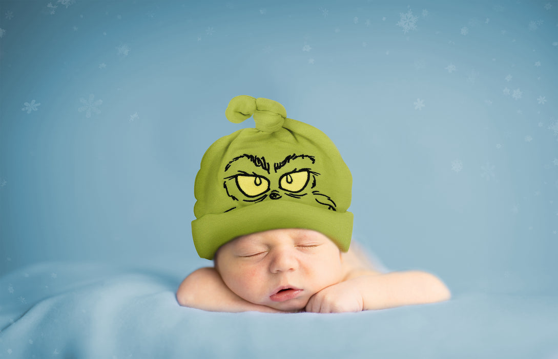 Grinch Baby Hat Set