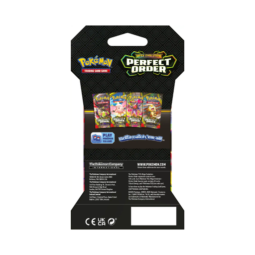 Pokémon trading card game packaging with cards displayed on a black background