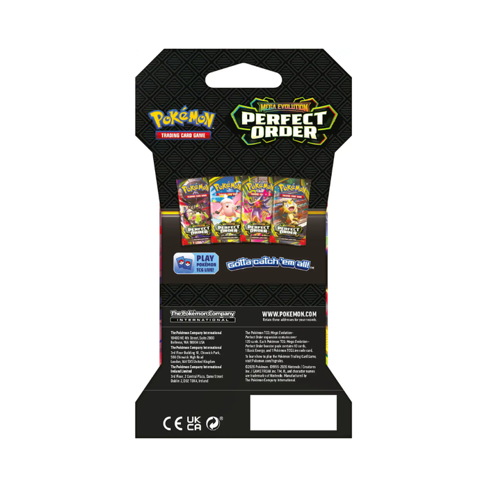 Pokémon trading card game packaging with cards displayed on a black background