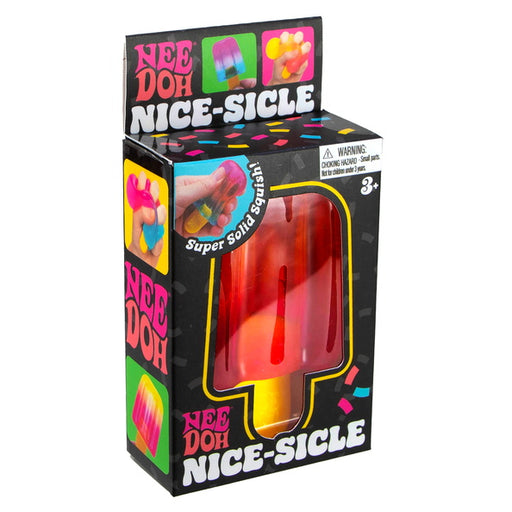 Box of Nee Doh Nice-Sicle with red and yellow ice cream toy inside