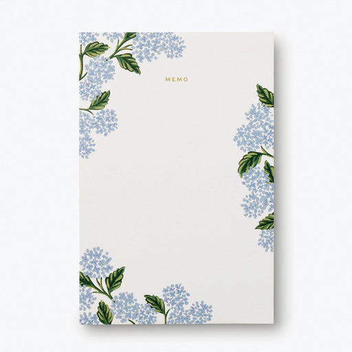 Notepad with floral design and 'Memo' text on a white background