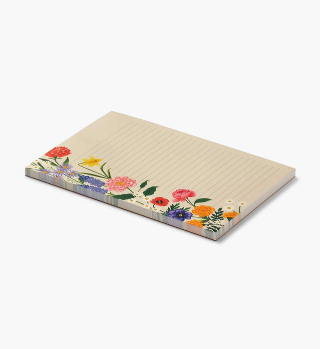 Notebook with floral design on a white background