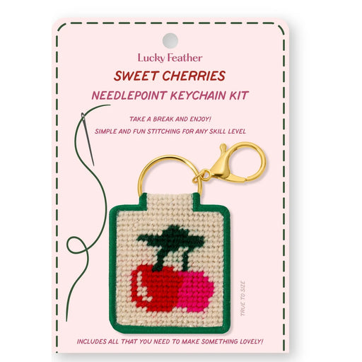 Cherries Needlepoint Keychain Kit
