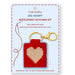 Lucky Feather Big Heart Needlepoint Keychain Kit on packaging