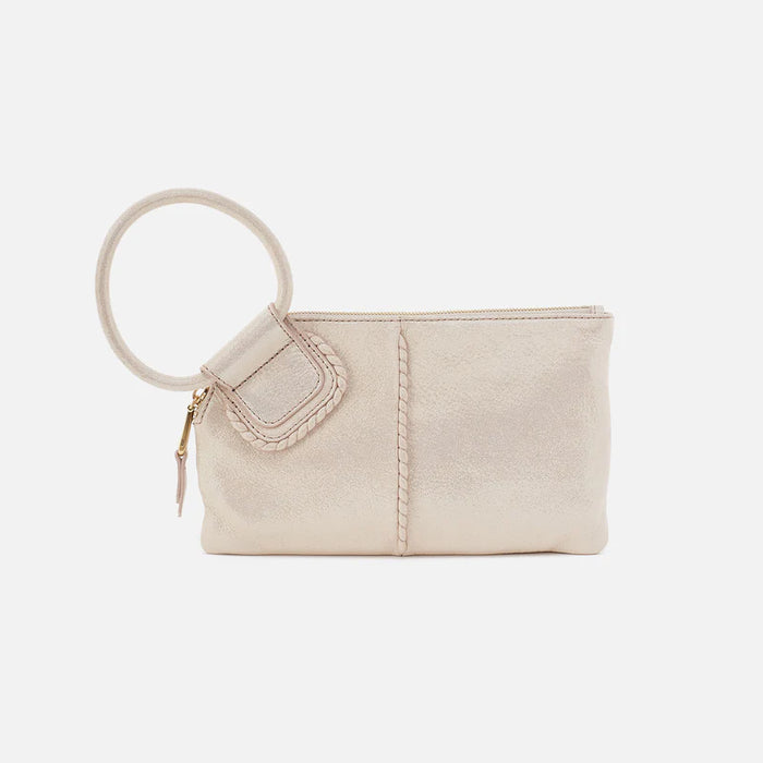 HOBO Sable Wristlet in Sand Shimmer Metallic Leather — Trudy's