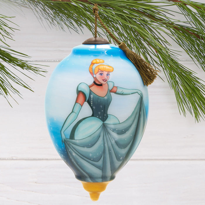 Ne'Qwa Art® Disney Cinderella Hand-Painted Glass Hallmark Ornament