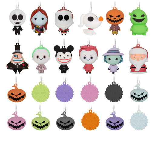 Set of Halloween-themed decorative ornaments on a white background