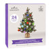 Hallmark Christmas ornament countdown calendar with tree and ornaments on a white background