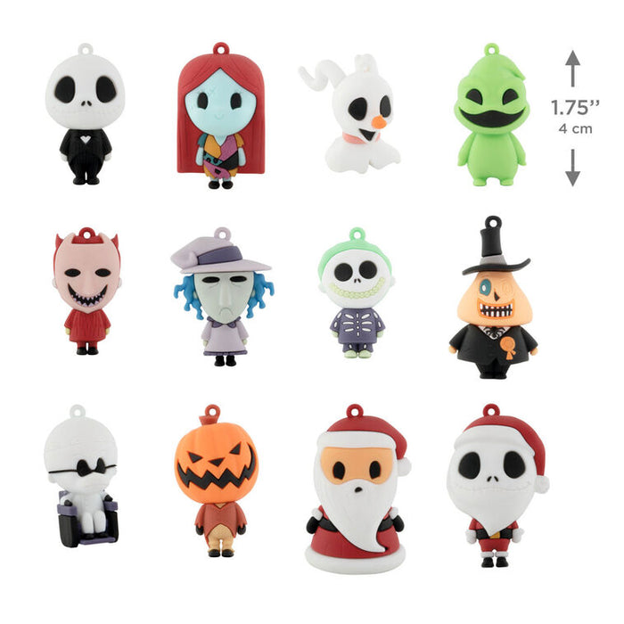 Twelve small character-shaped USB flash drives arranged in a 3-by-4 grid on a white background, with a height marker reading 1.75" (4 cm) on the right.
