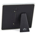 Black photo frame with a stand on a white background