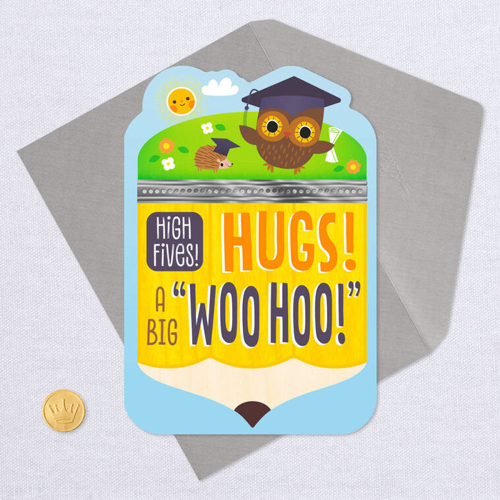 High Fives and Hugs Graduation Card for Kid