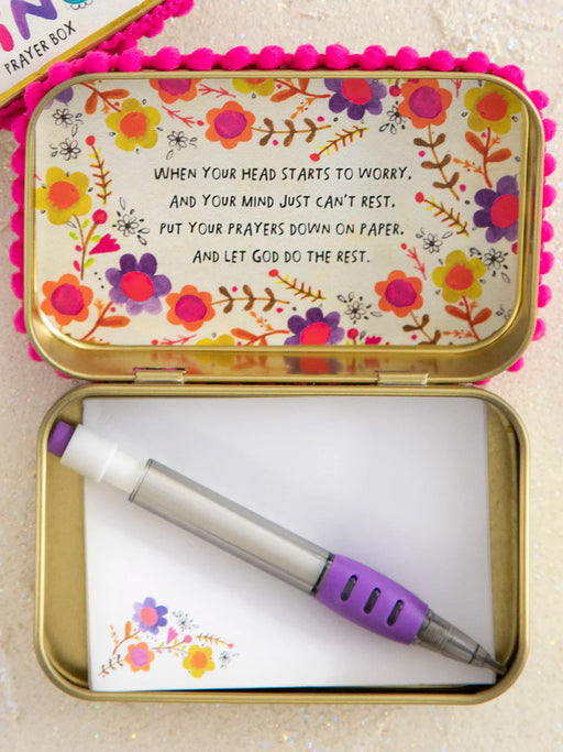 Beautiful Girl Tin Prayer Box