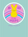 Yellow bunny with '1953 love my peeps' text on a teal background, featuring the Simply Southern Collection logo.
