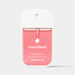 A 1 fl oz (30 mL) bottle of Touchland Power Mist hydrating hand sanitizer in a white hanging card pack, shown against a light gray background.