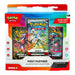 Pokémon trading card game packaging with illustrations and promotional text