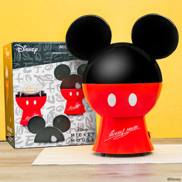 Mickey Mouse-themed product with packaging on a yellow background