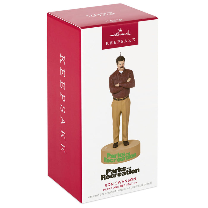 Dated 2023 Parks and Recreation Ron Swanson Ornament With Sound
