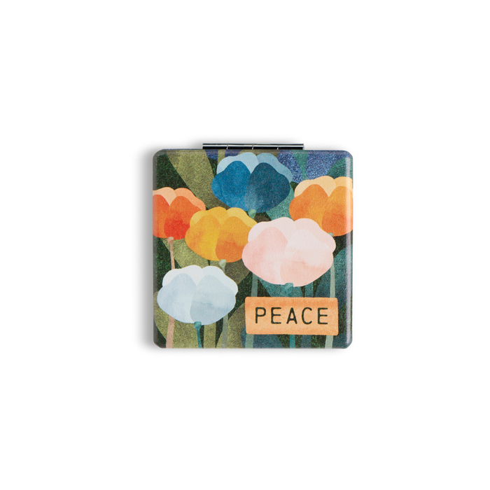 Floral Sentiment Compact Pocket Mirror