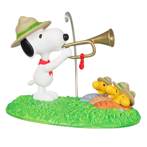 The Peanuts® Gang Beagle Scouts 50th Anniversary Rise and Shine! 2024 Ornament and Pin, Set of 2
