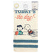 Tea towel with cartoon characters and 'Today's the day!' text, featuring Hallmark branding.