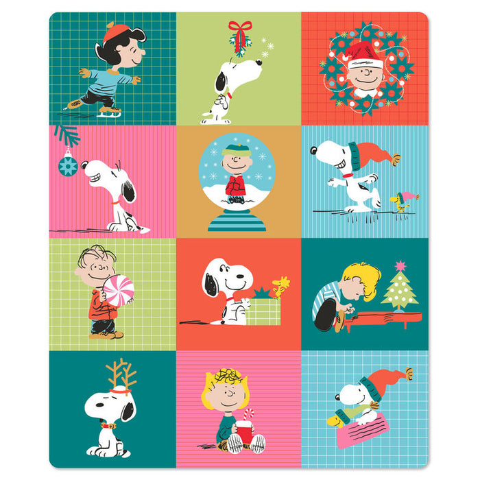 Peanuts® Holiday Patchwork Throw Blanket, 50x60