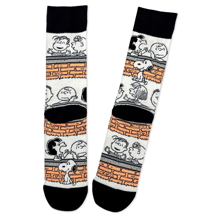 Socks with cartoon character design on a white background