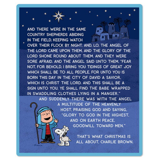 Peanuts® Linus Nativity Speech Throw Blanket, 50x60