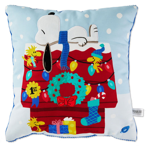 Peanuts® Snoopy's Doghouse Holiday Throw Pillow