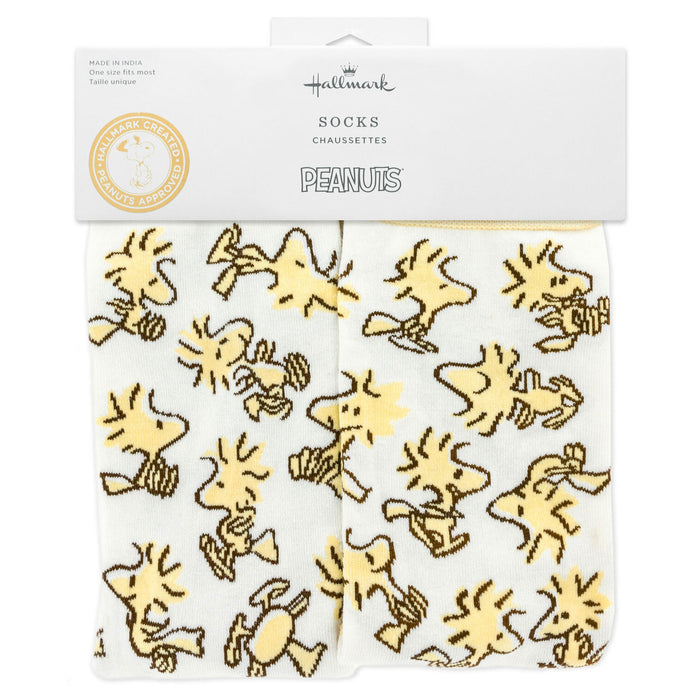 Pack of socks with gold dog pattern on white background, featuring Hallmark branding.