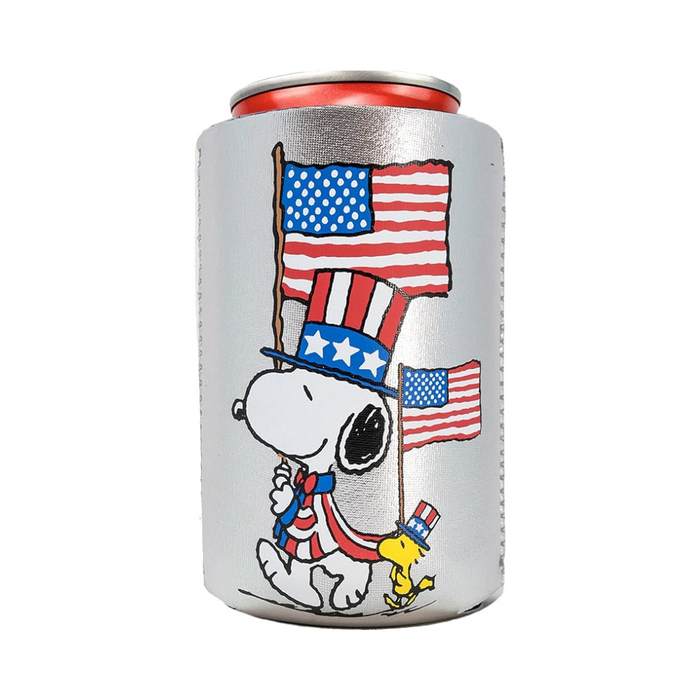 Peanuts July 4th Neoprene Can Cooler