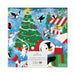 Hallmark 550-piece jigsaw puzzle featuring a festive Christmas penguin scene with penguins, a decorated tree, snow, candy canes, and gift boxes on a blue background.