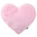 Pink heart-shaped pillow on a white background