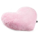 Heart-shaped pink pillow on a white background
