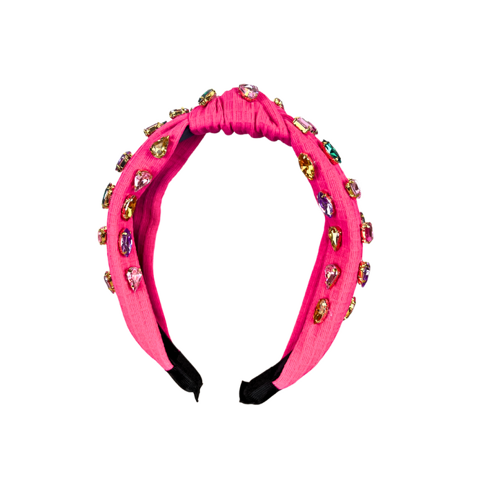 Pink Knotted Gemstone Headband