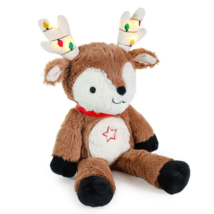 Festive Reindeer Plush With Light, 8"