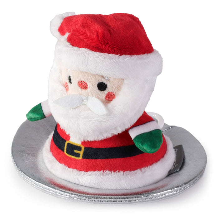 Sledding Santa Zip-Along Plush Toy, 5"