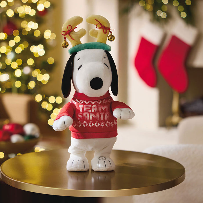 Peanuts® Team Santa Snoopy Plush With Sound and Motion