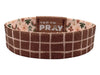 Brown plaid bracelet with 'Tap to Pray' text on a white background
