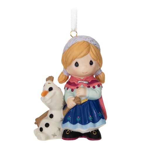 Disney Precious Moments Frozen Anna and Olaf 2024 Porcelain Ornament