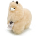 Plush toy llama with a visible Inkari tag on a white background